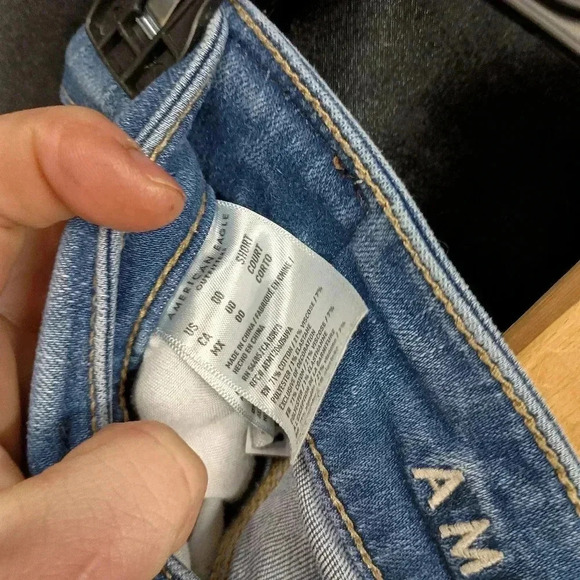 American Eagle Size double zero short blue jeans - Picture 8 of 8